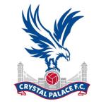 Logo of Crystal Palace F.C. featuring an eagle above a red and blue shield.