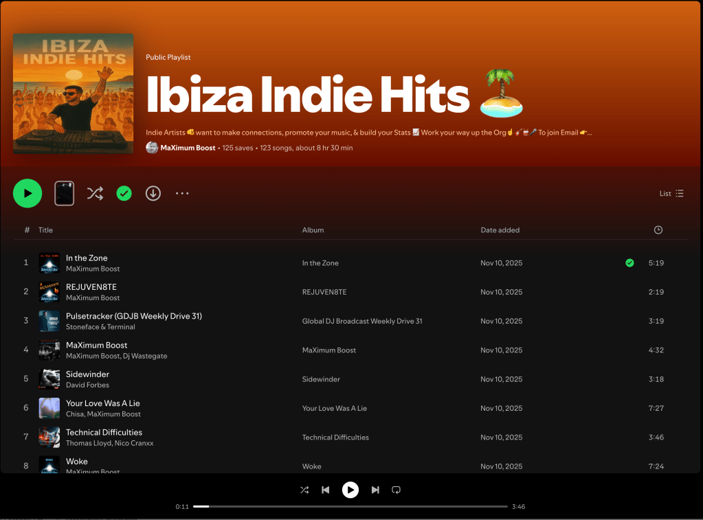 Wez G (Skip The Groove) on Ibiza Indie Hits Spotify&nbsp;Playlist