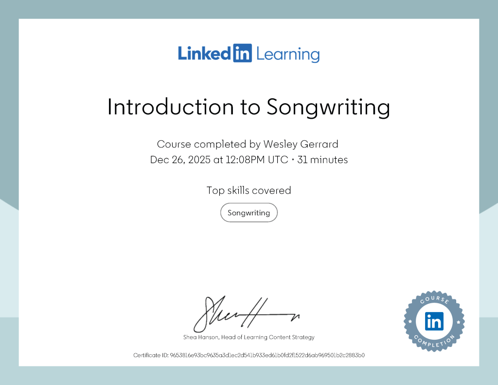 Introduction to Songwriting