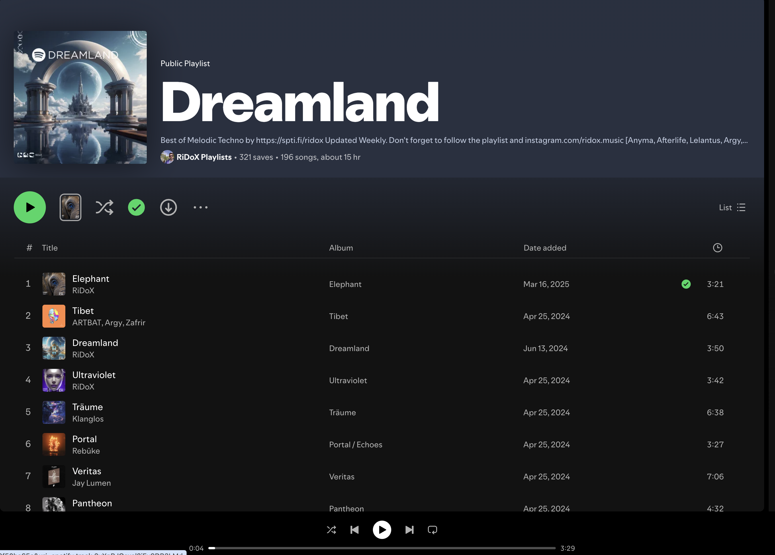 Wez G (Acid Melt) on Dreamland Spotify Playlist