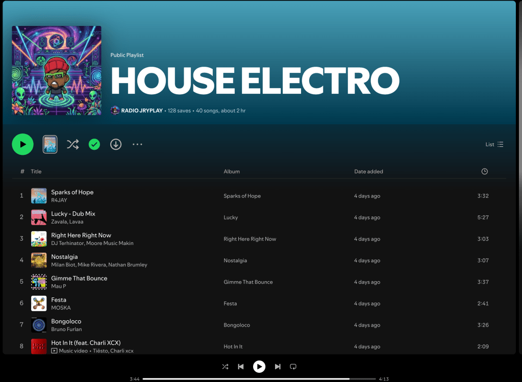 Wez G (I Can Feel Your Love) on HOUSE ELECTRO Spotify&nbsp;Playlist