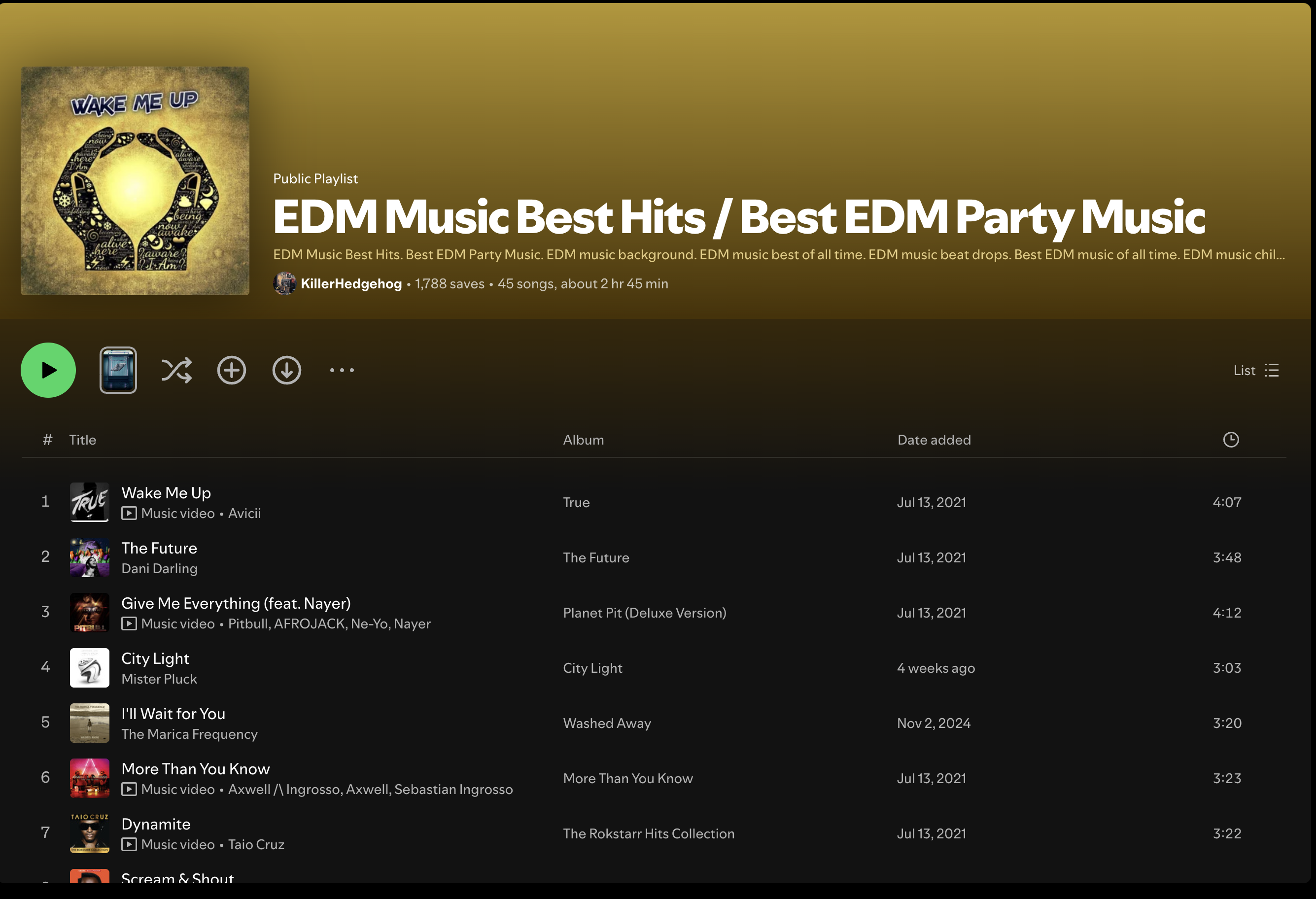 Wez G (Aliens) on EDM Music Best Hits / Best EDM Party Music Spotify Playlist