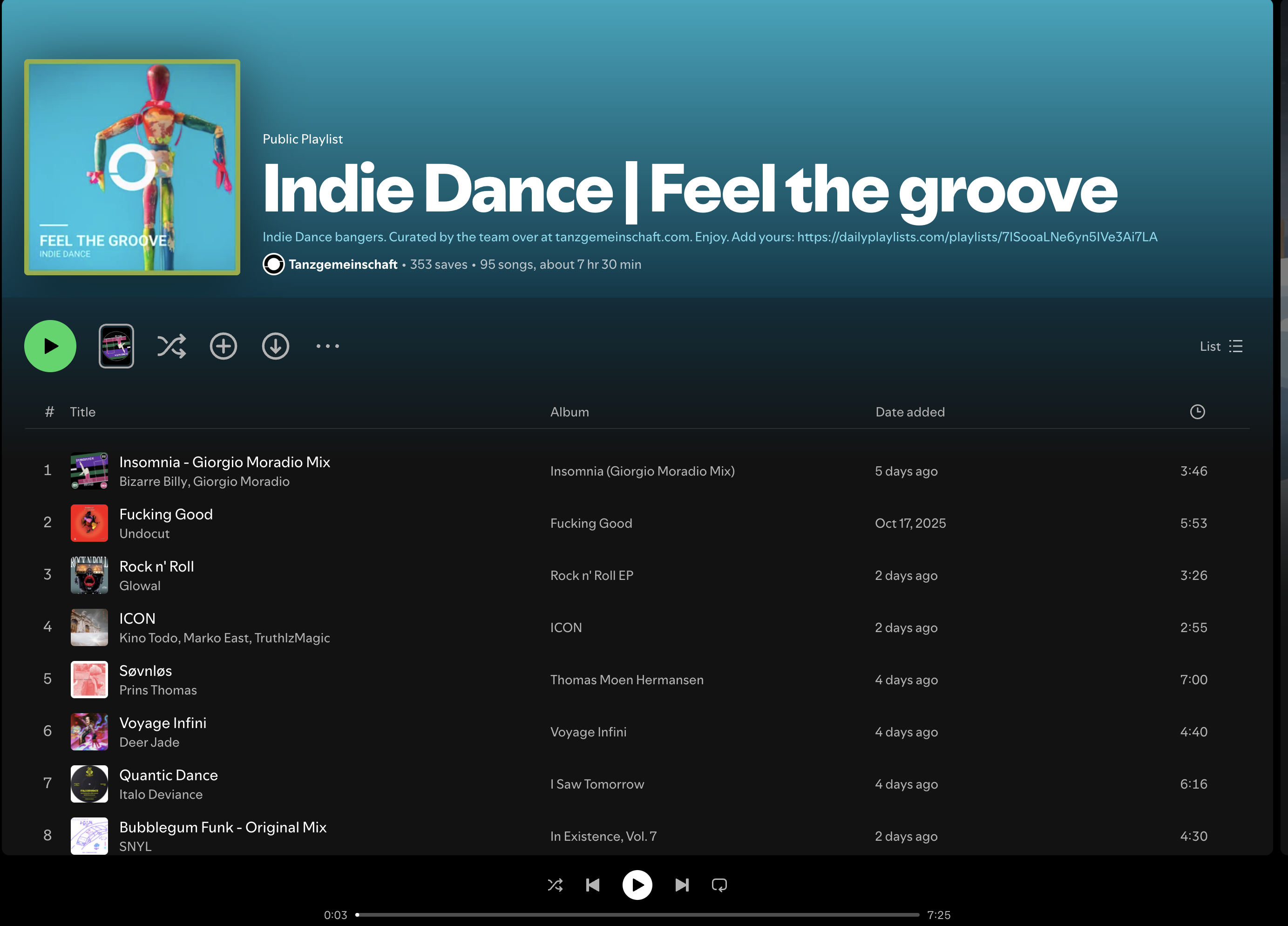 Wez G (Skip The Groove) on Indie Dance: Feel The Groove Spotify Playlist