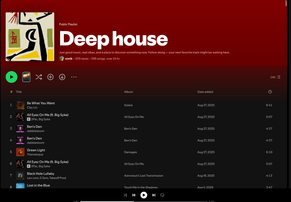Wez G (Cold Outside) On Deep House Spotify&nbsp;Playlist