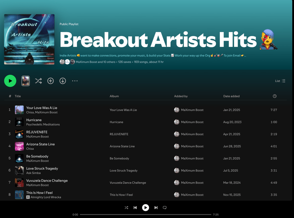 Wez G (Winter Song) on Breakout Artist Hits Spotify&nbsp;Playlist