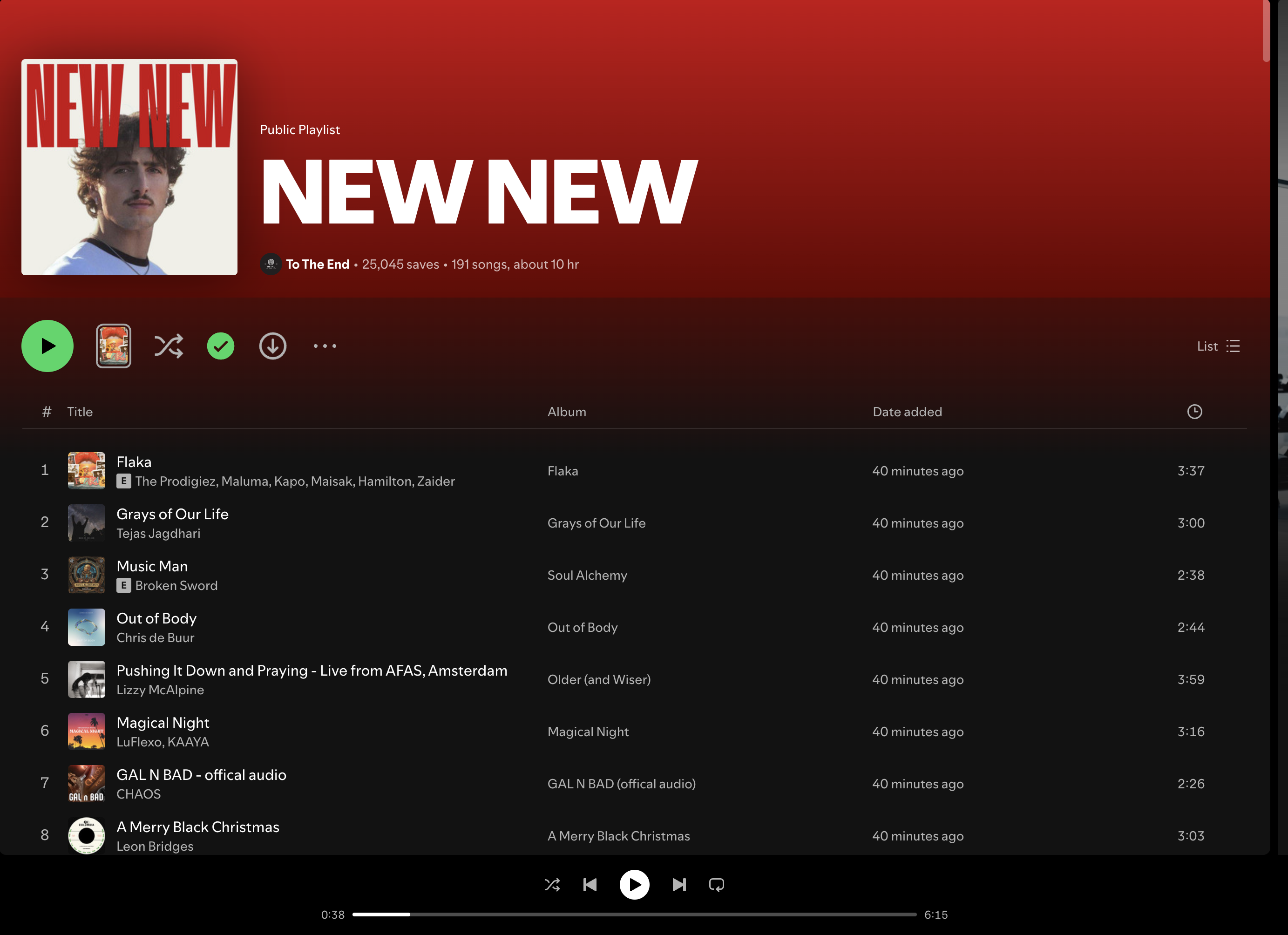 Wez G (Skip The Groove) on New New Spotify Playlist