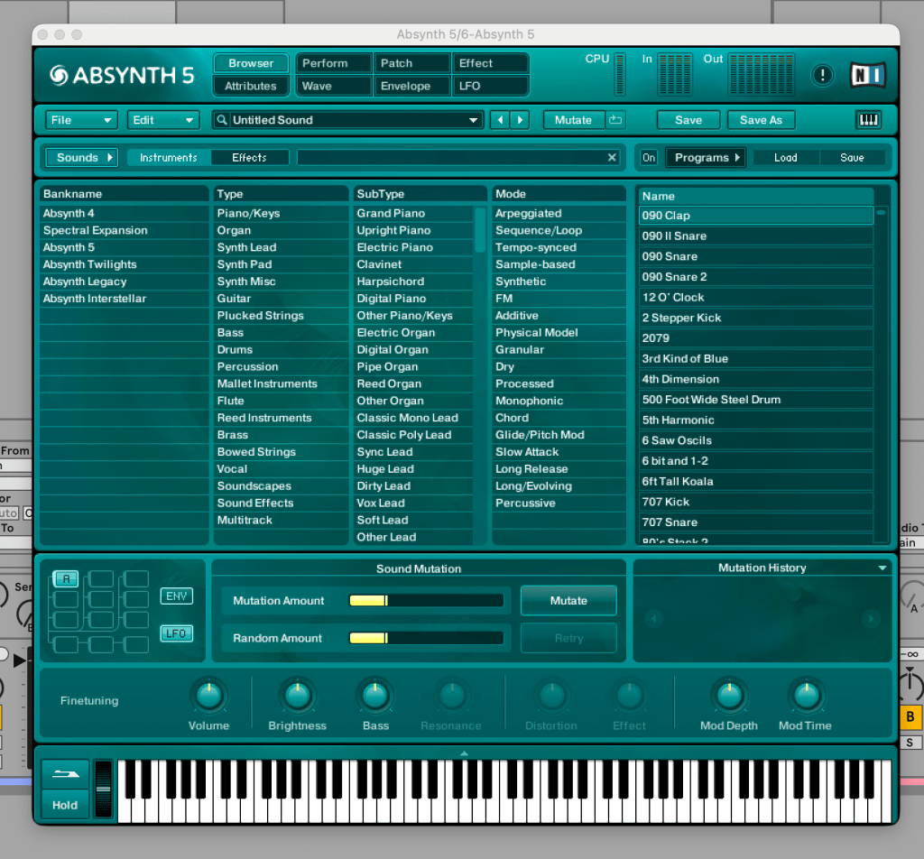 Morphing Sound Waves with&nbsp;Absynth