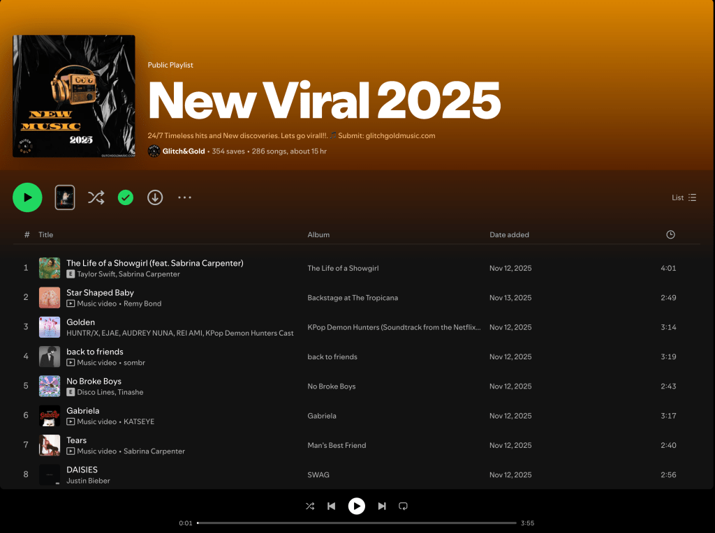 Wez G (Skip The Groove) on New Viral 2025 Spotify&nbsp;Playlist
