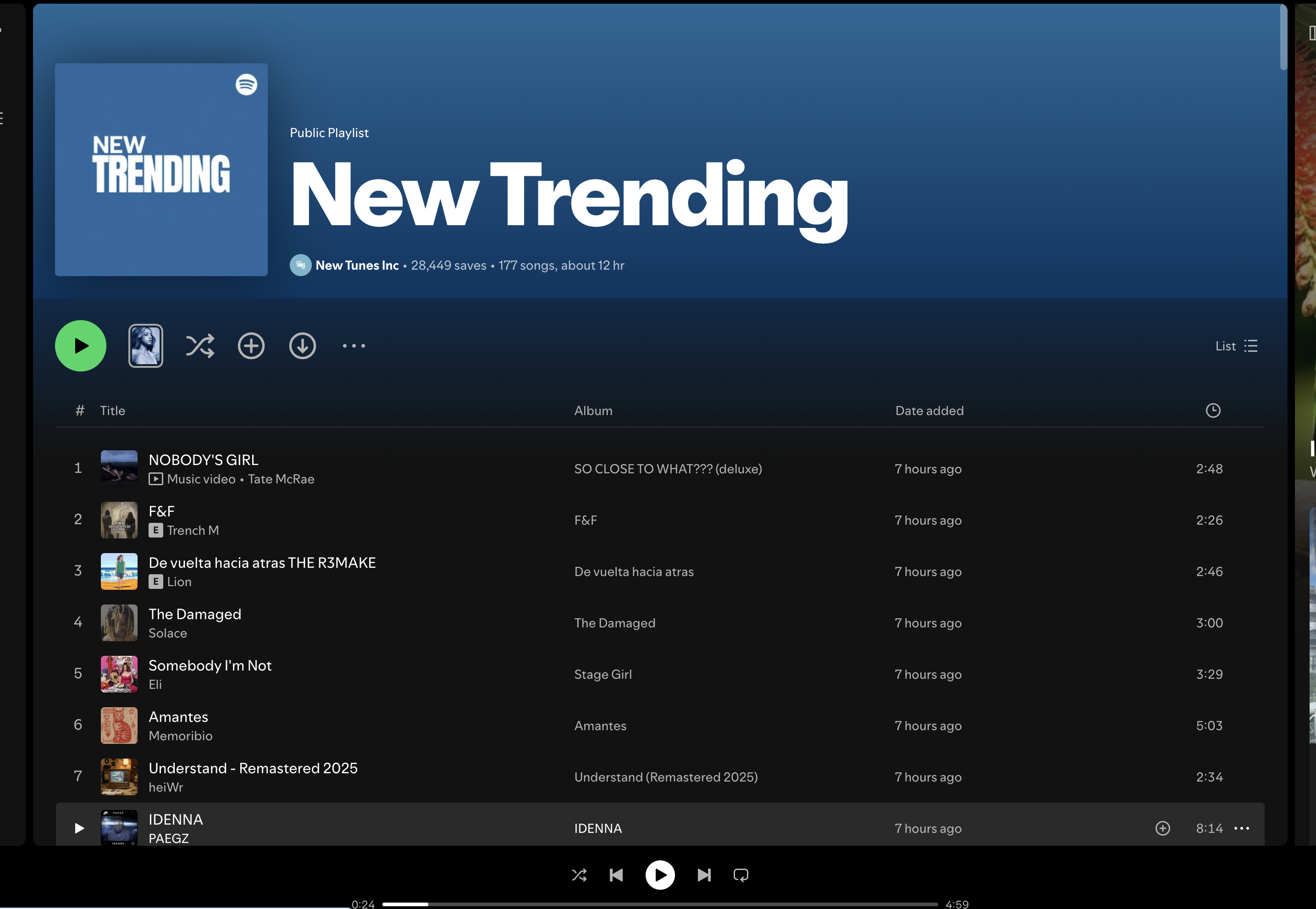 Wez G (Skip The Groove) on New Trending Spotify Playlist