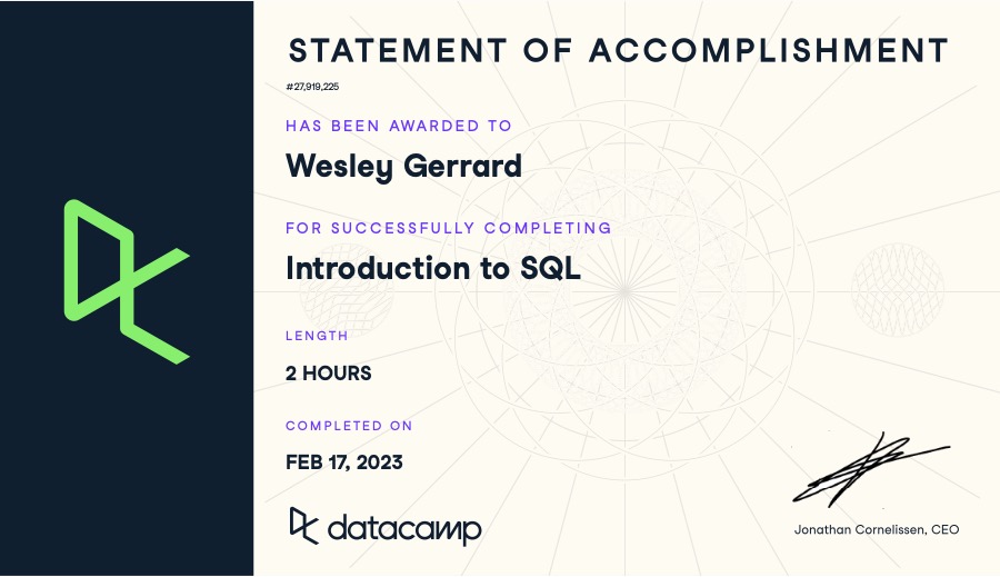 Introduction to SQL
