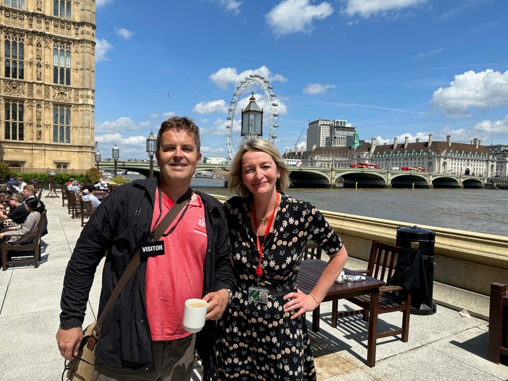 Wez G in Parliament with Jessica Morden&nbsp;MP