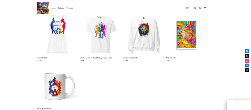 Wez G Merchandise Store is&nbsp;launched
