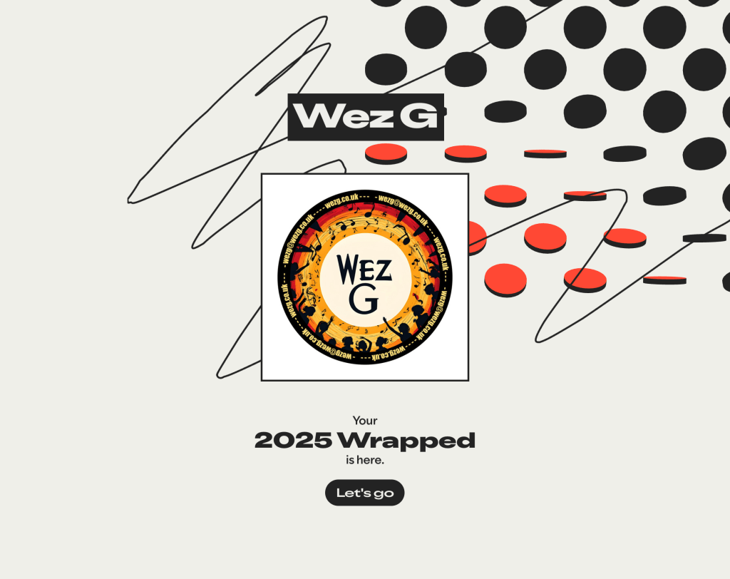 Spotify Wrapped 2025 for Wez G&nbsp;#SpotifyWrapped