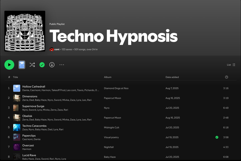 Wez G (Acid Melt) on Techno Hypnosis Spotify&nbsp;Playlist