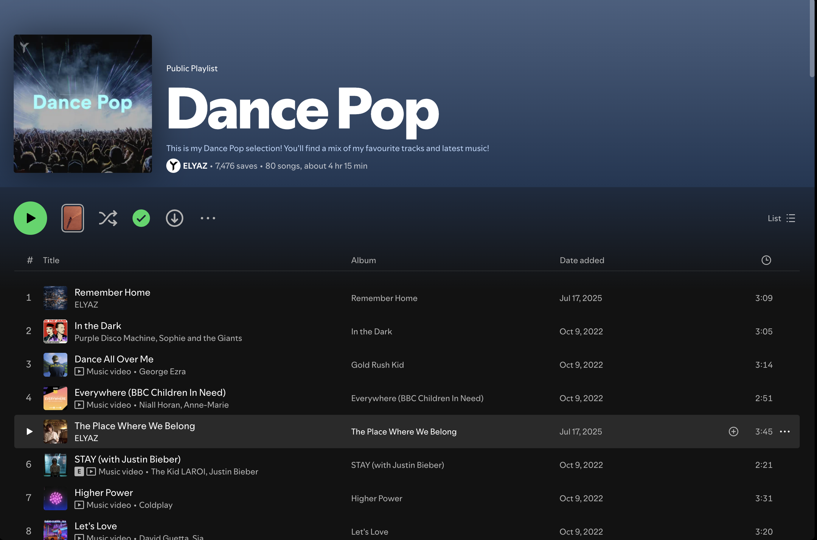 Wez G (Get With The Rhythm) on Dance Pop Spotify Playlist