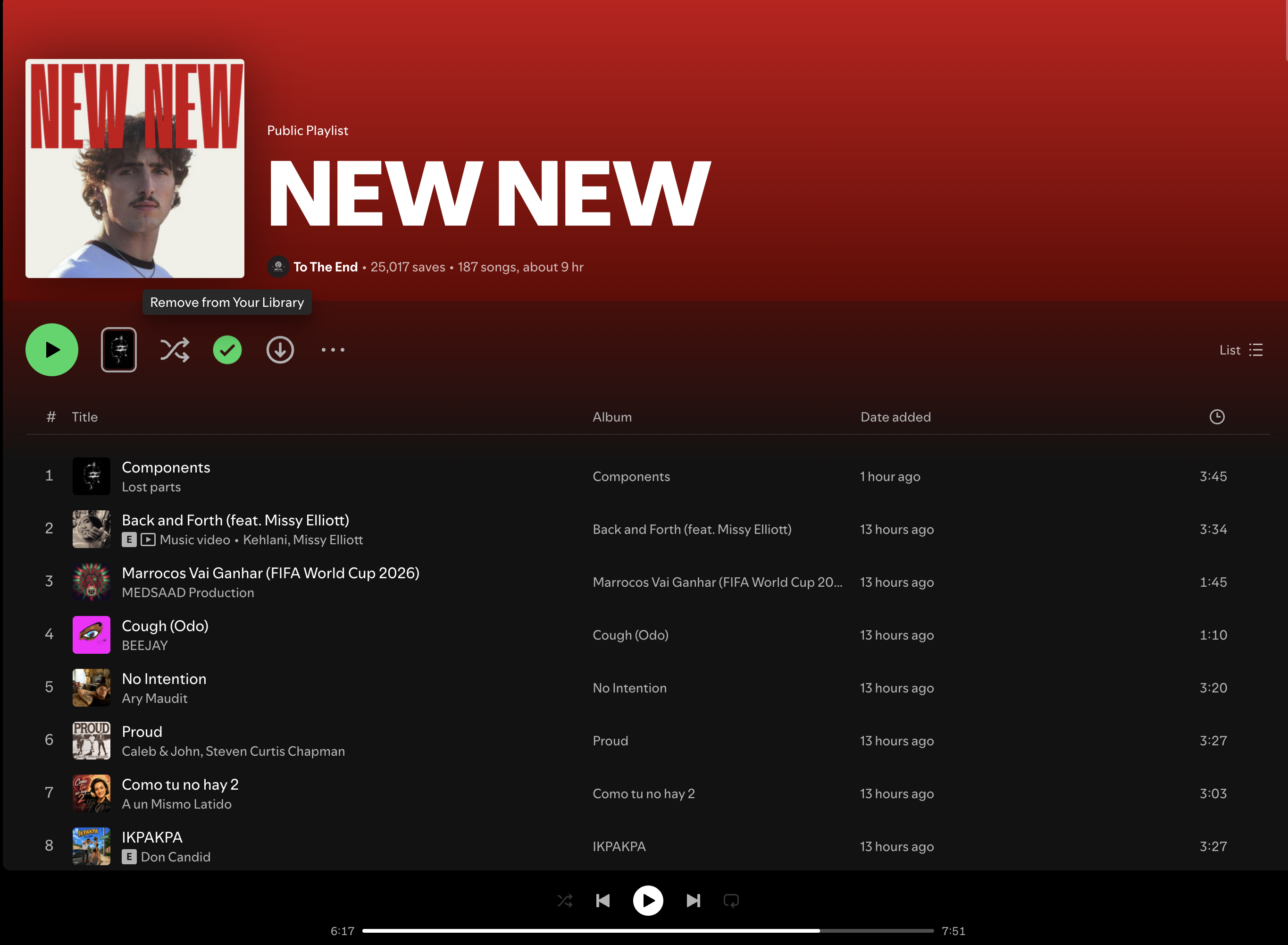 Wez G (The Show) on New New Spotify Playlist