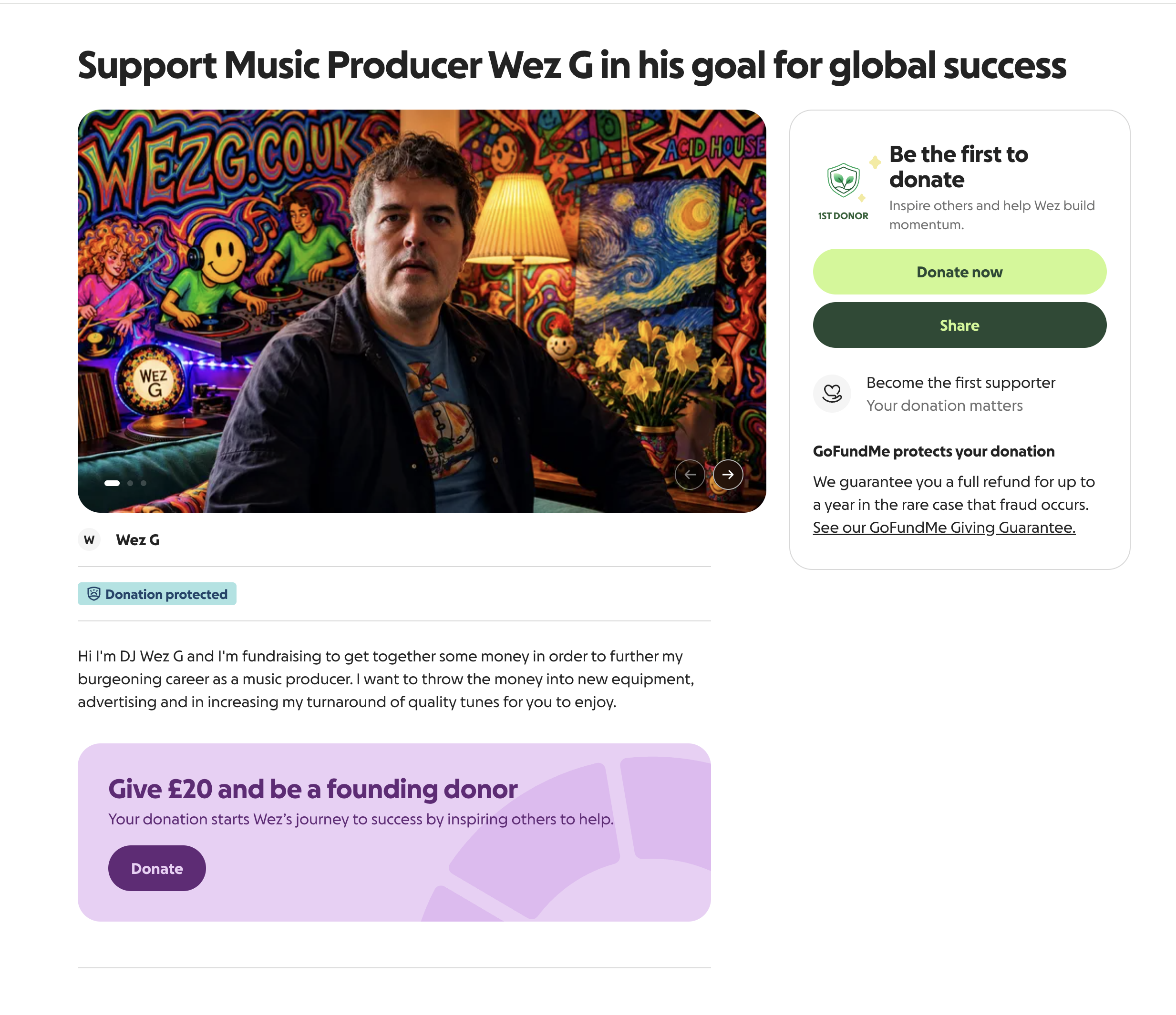 Wez G Fundraiser on GoFundMe
